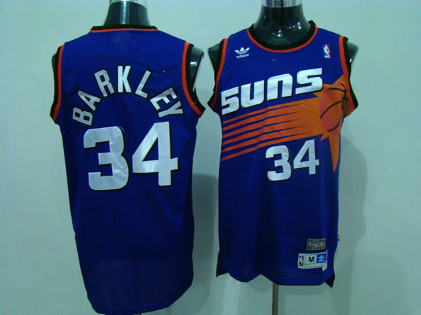  NBA Phoenix Suns 34 Charles Barkley Throwback Swingman Purple Jersey
